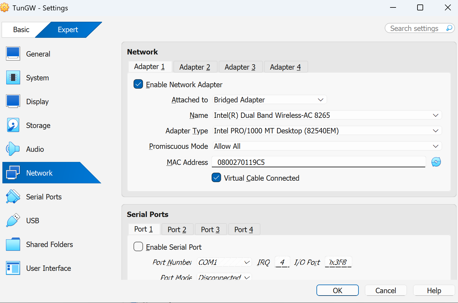 config network